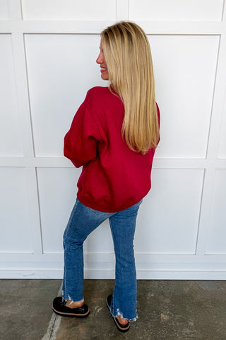 Alabama Gingham Mallory Mock Neck Sweatshirt