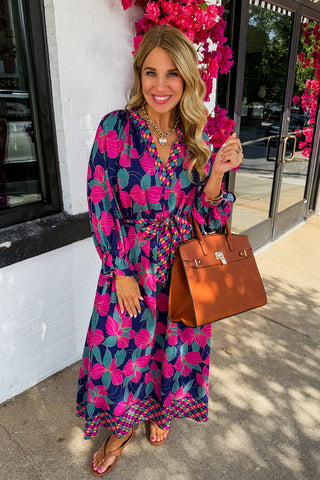 The Indigo Garden Midi Dress