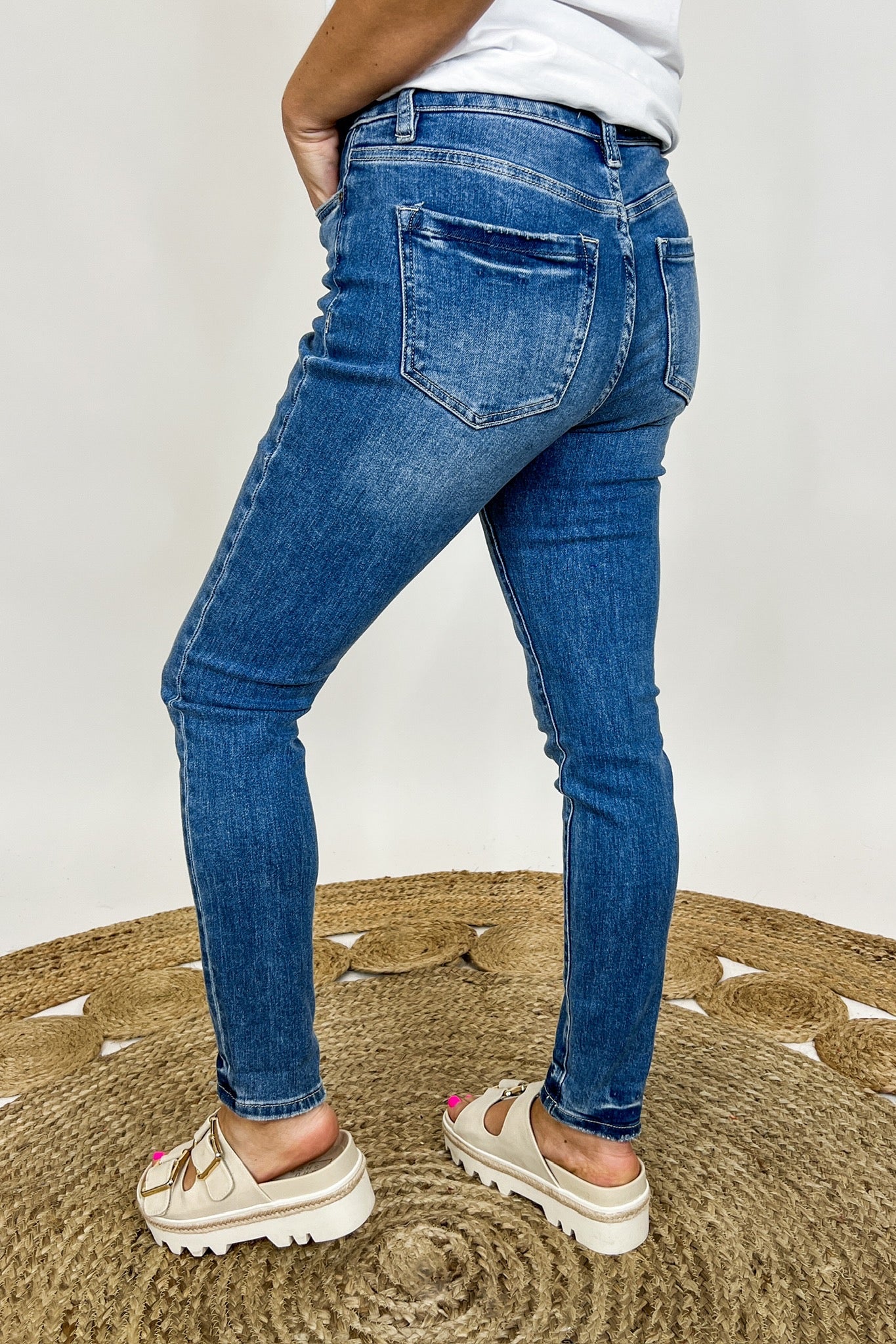 Mica High Rise Medium Wash Skinny Jeans