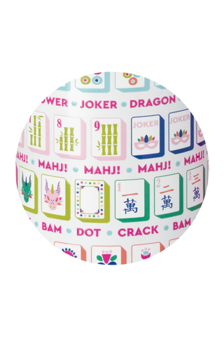 Mahjong Multicolor Stemless Wine Tumbler