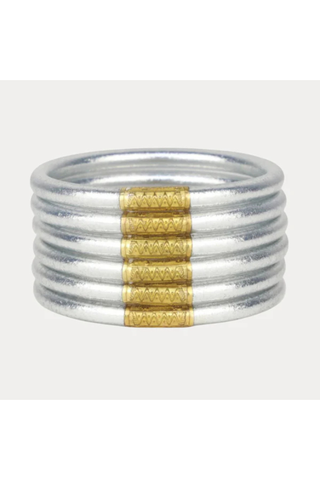BuDhaGirl Bangles - Silver All Weather Bangles - Size Small