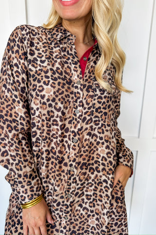 Wild Side Cheetah Print & Red Short Dress