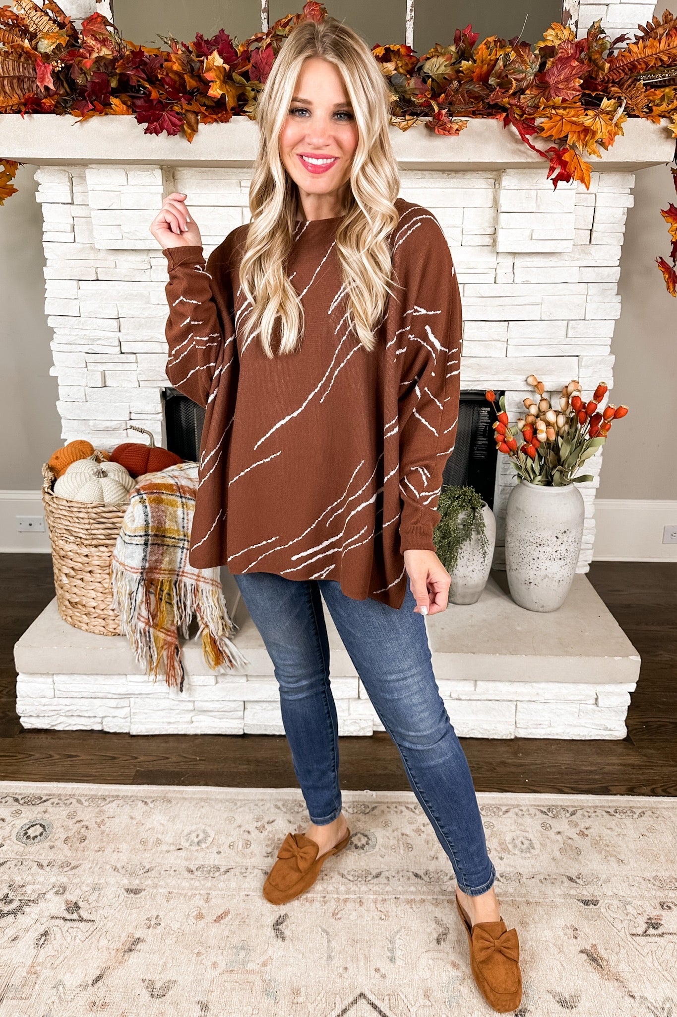 Draw the Line Scoop Neck Sweater in Copper