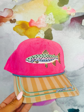 Poppy & Pine Reel-y Busy Stripe Trucker Hat