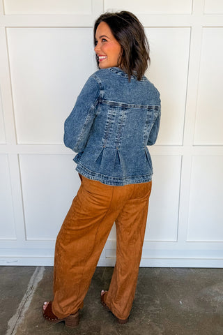 Tailored Cropped Denim Jacket