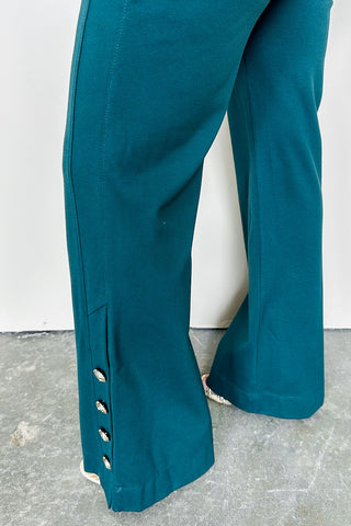 Dear Scarlett Gala Hunter Green Straight Leg Pant