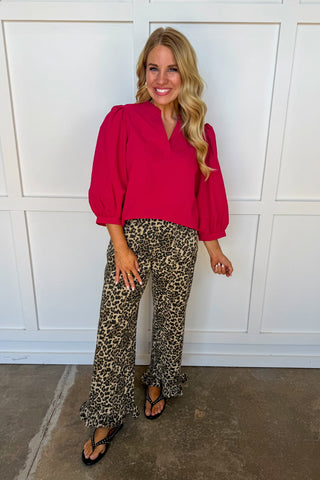 The Tamryn Top in Cranberry/Pink by Mary Square