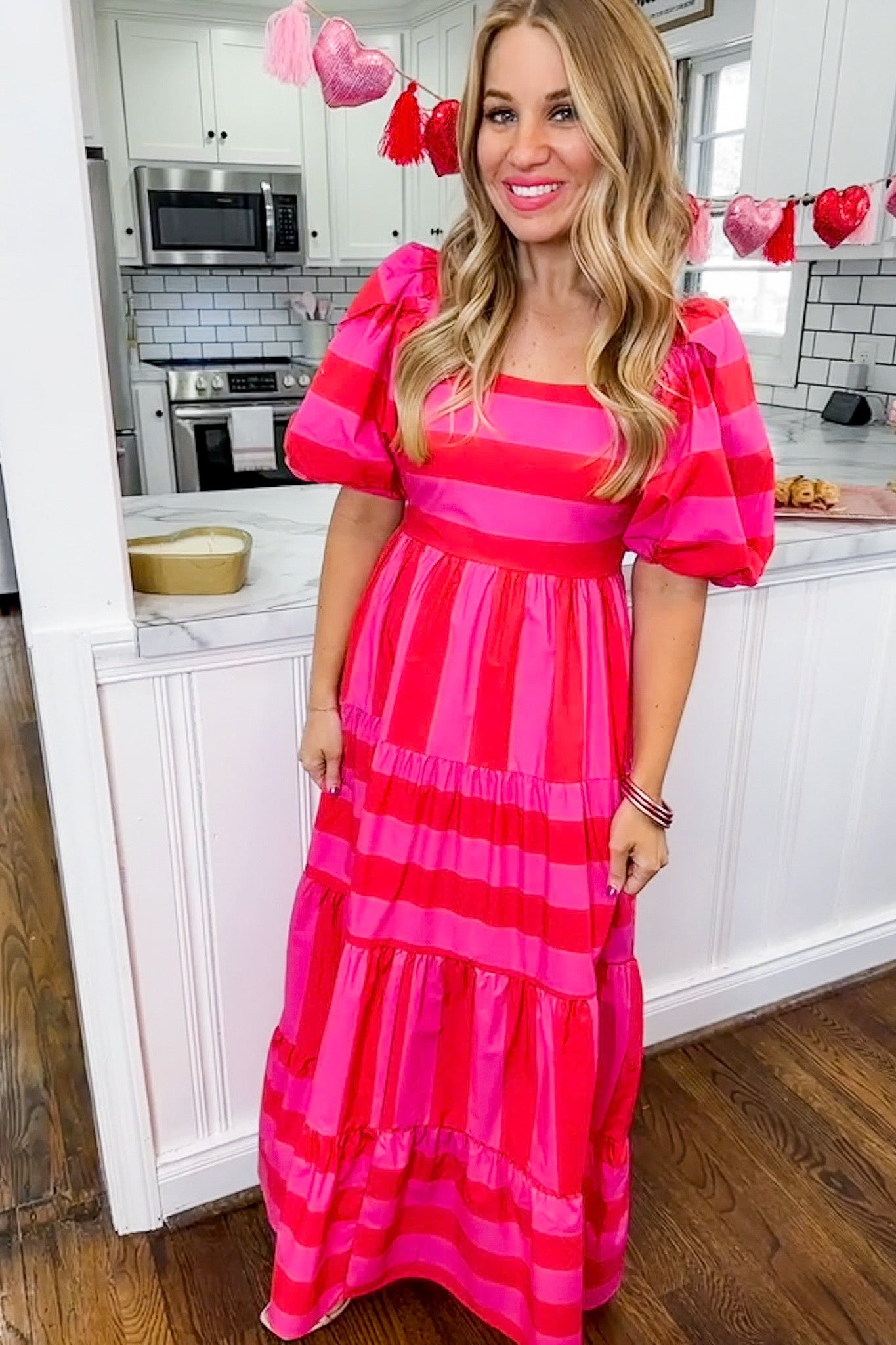 The Ultimate Pink Red Stripe Maxi Dress