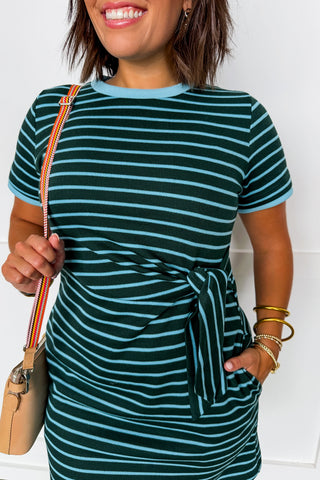 All Tied Up Striped Dress
