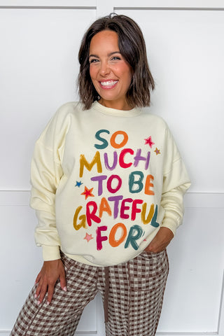 Poppy & Pine So Much To Be Grateful Oversized Sweatshirt
