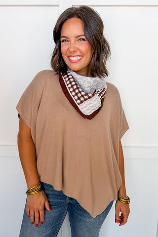 Change Of Plans Knit Top in Taupe
