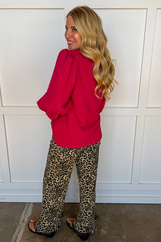 The Tamryn Top in Cranberry/Pink by Mary Square