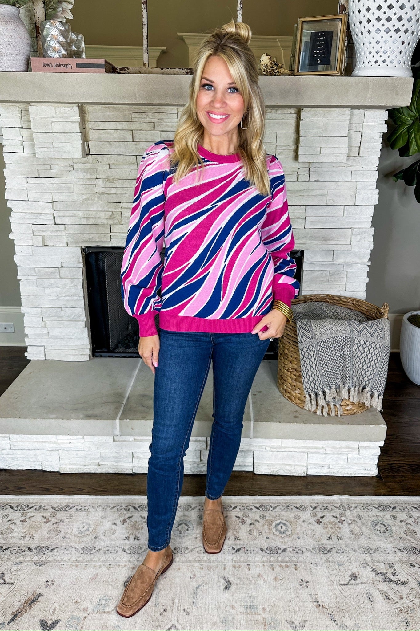 The Hallie Pink Sahara Winds Sweater by Michelle McDowell