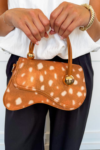 Fawn Of You Deer Print Handbag