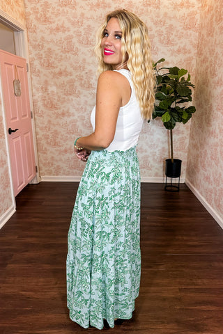 The Vivian Green Island Oasis Maxi Skirt by Mary Square