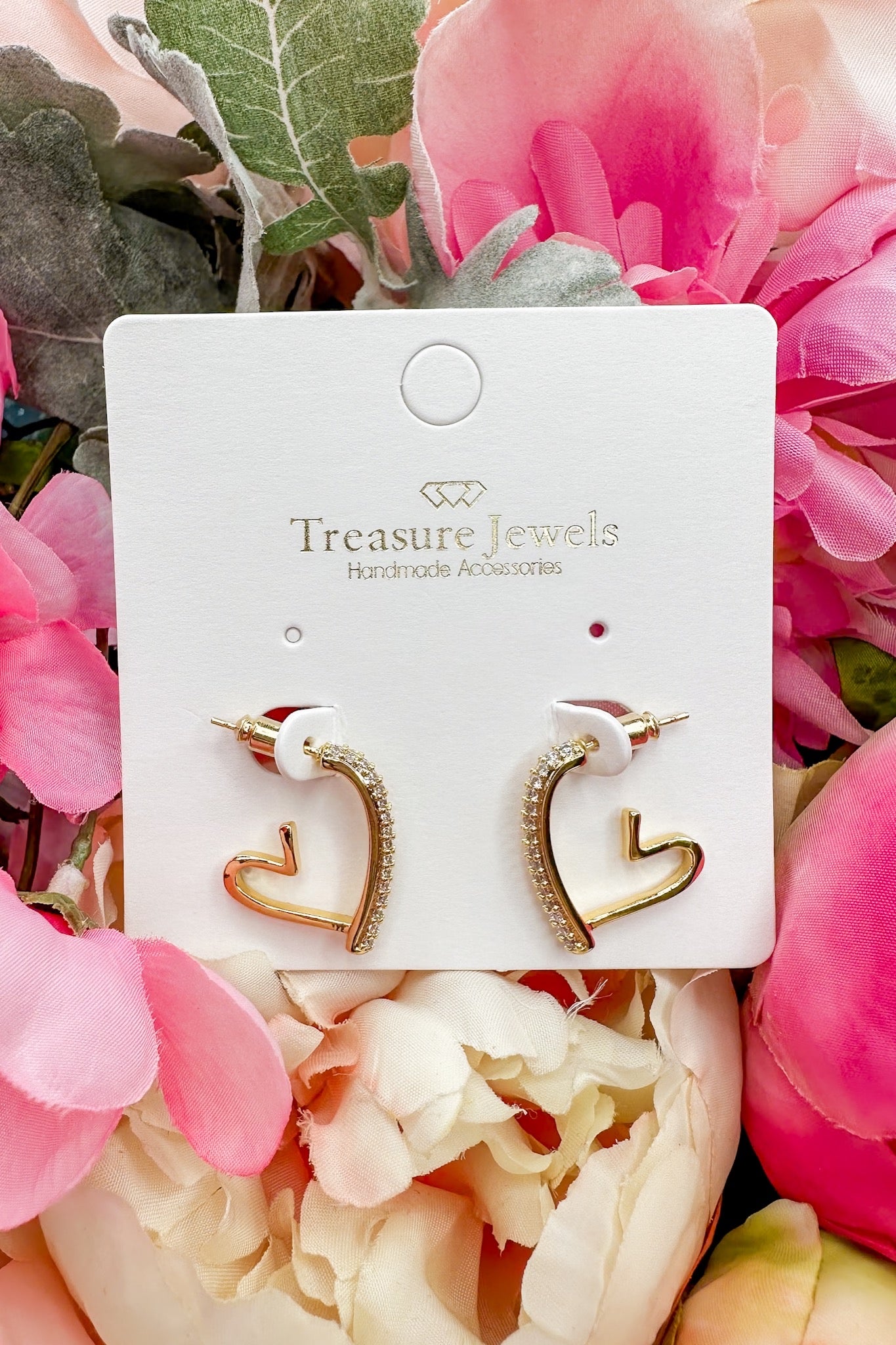 Radiant Love Earring in Gold by Treasure