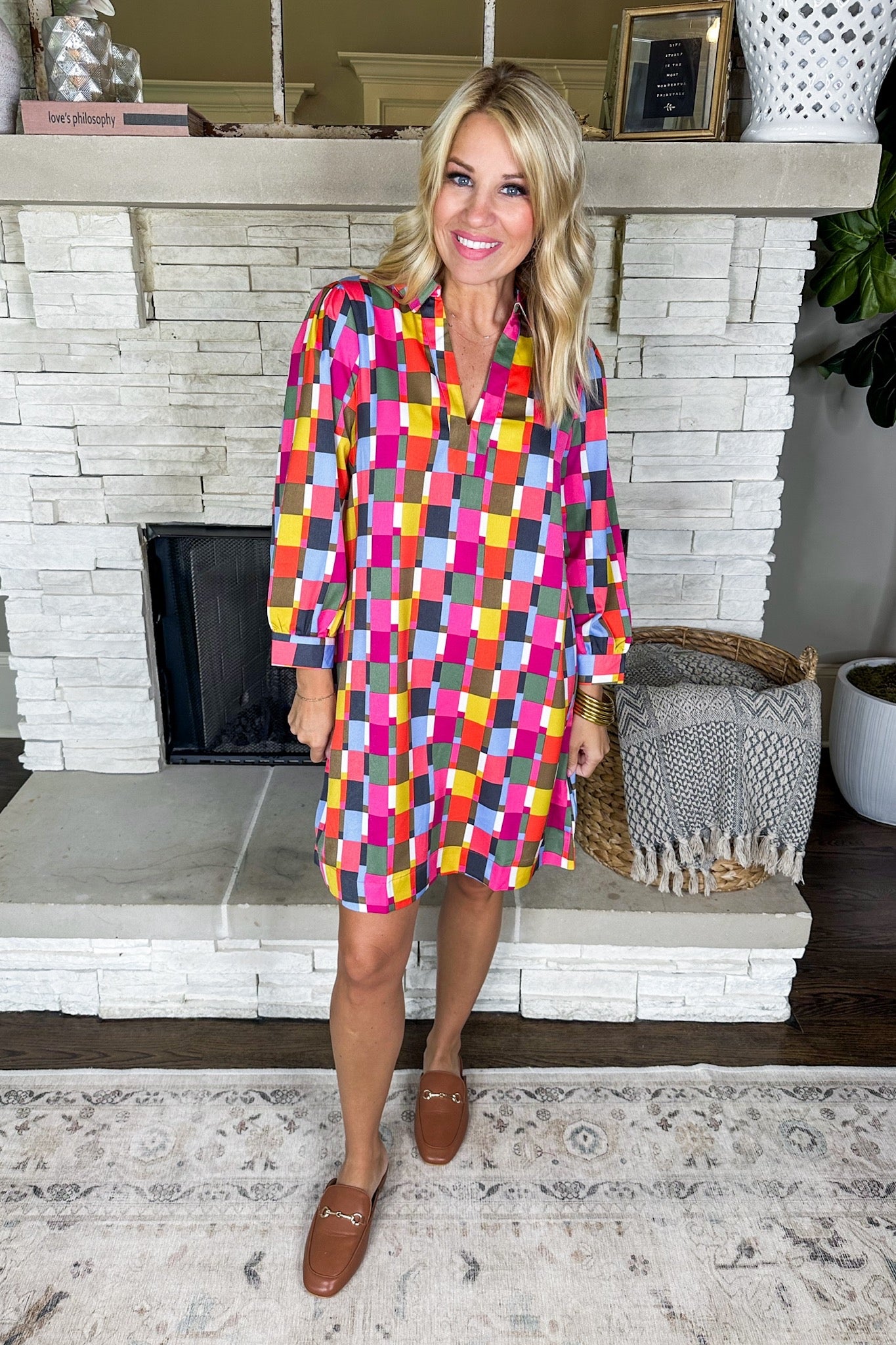 The Charlee Check Me Out Multi Color Dress by Michelle McDowell