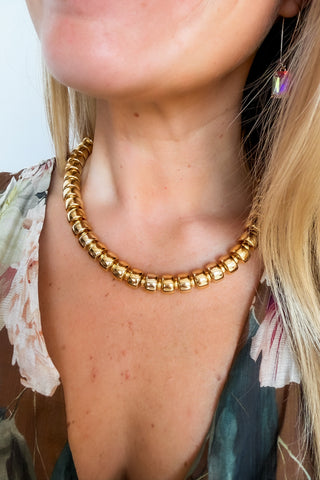 Sutton Beaded Necklace in Gold