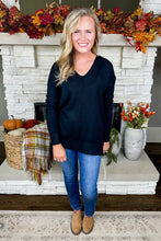 Load image into Gallery viewer, Closet Staple Soft V Neck Sweater in Black