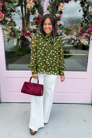 The Olive Grove Floral Blouse
