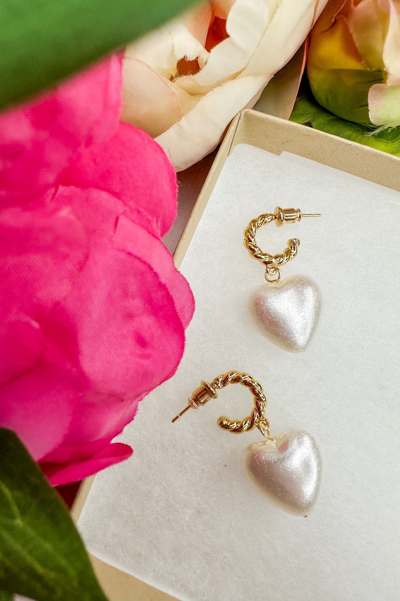 Darling Pearl Huggie Earring in Gold by Treasure Jewels