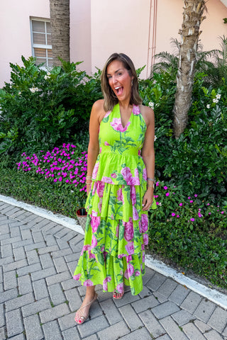 Tiana's Favorite Tiered Eyelet Midi Dress
