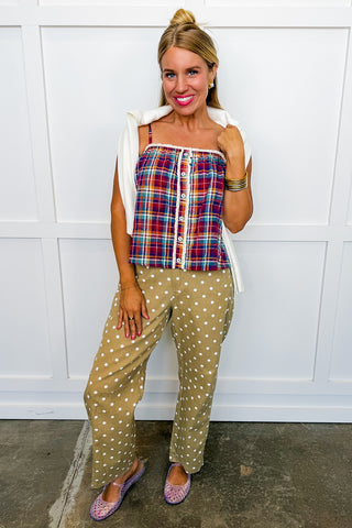 Mad About Plaid Babydoll Top