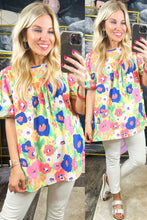 Load image into Gallery viewer, Floral Fling Top in Blue Multi