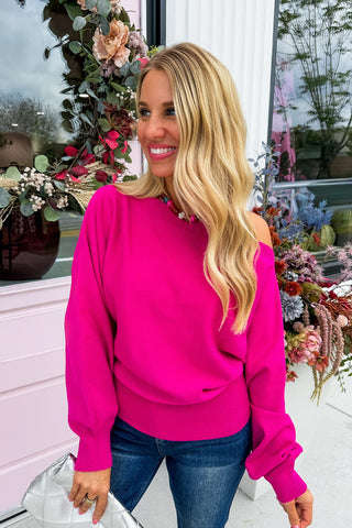 Better Than Basic Boat Neck Sweater in Orchid