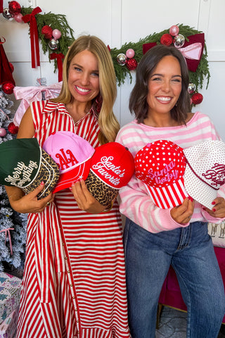 Santa Baby Stripe & Polka Dot Trucker Hat