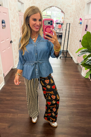 Mix It Up Pants in Stripes & Novelty Print
