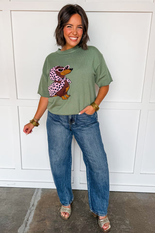Little Diva Dachshund Knit Top