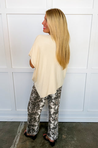 Change Of Plans Knit Top in Ecru