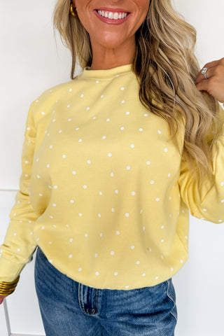 The Everyday Dot Sweatshirt in Butter Yellow