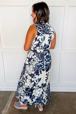 Weekend In Newport Floral Midi Dress