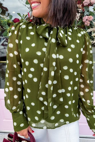 The Olive Grove Floral Blouse