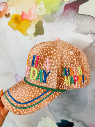 Poppy & Pine Make It A Good Day Deer Print Trucker Hat