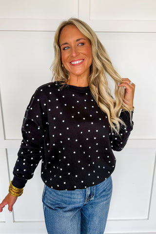The Everyday Dot Sweatshirt in Black