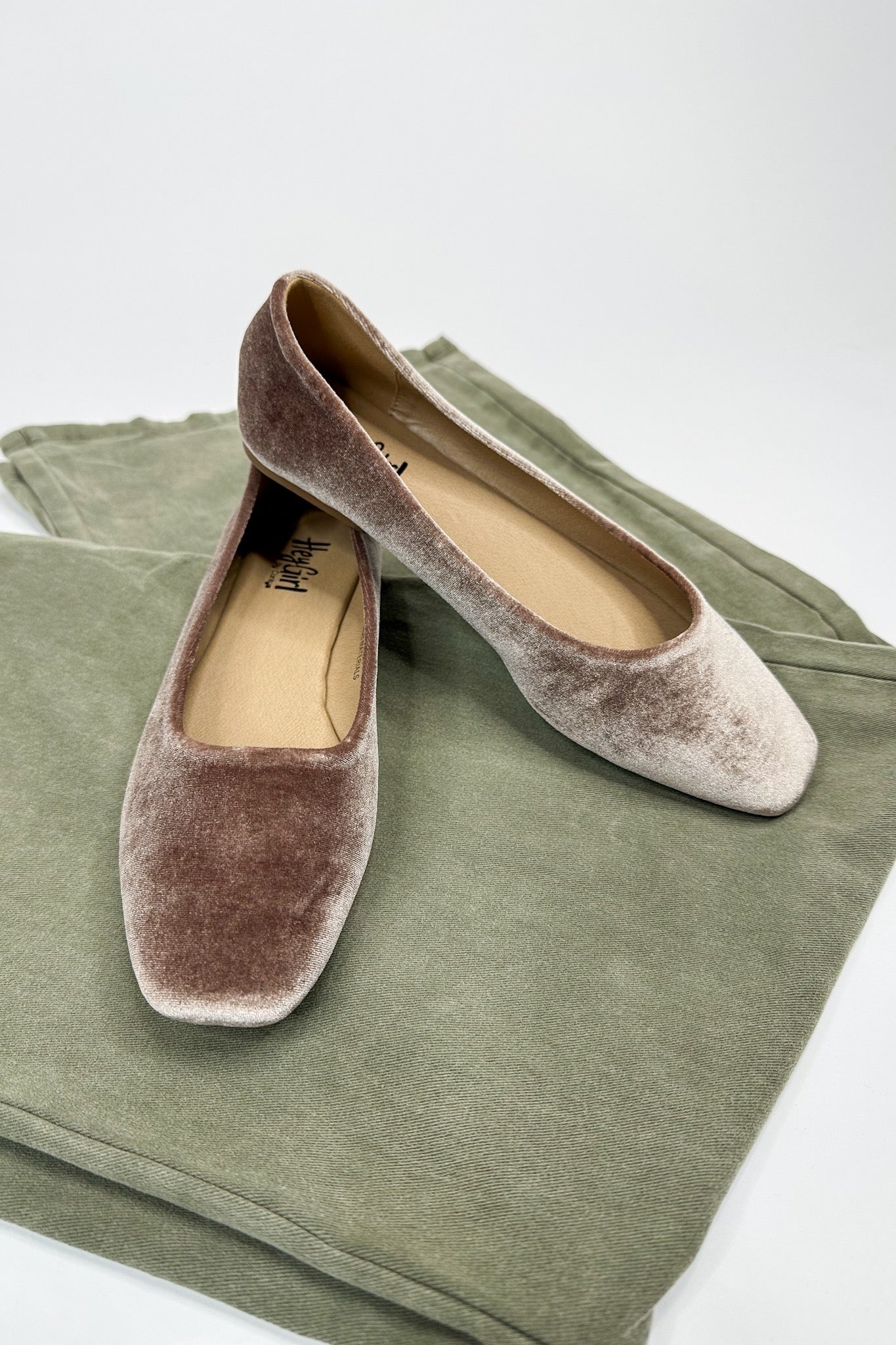 Suede Corkys Ballet Slippers in Brown