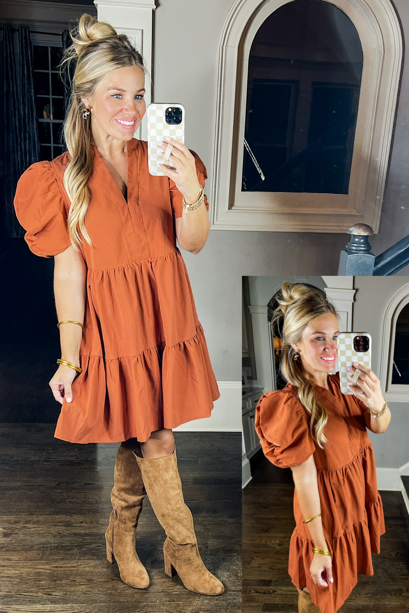 Embrace the Moment Tiered Puff Sleeve Dress