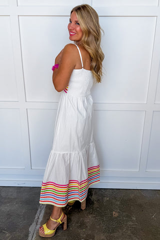 Cheerfully In Color Midi Dress