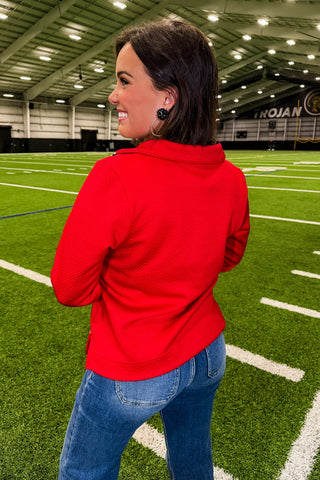 The Lula Top in Red/black by Mary Square