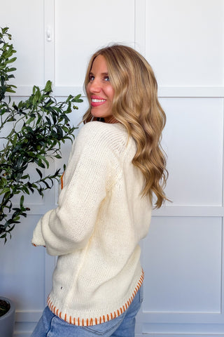 Harvest Bloom Pumpkin Sweater