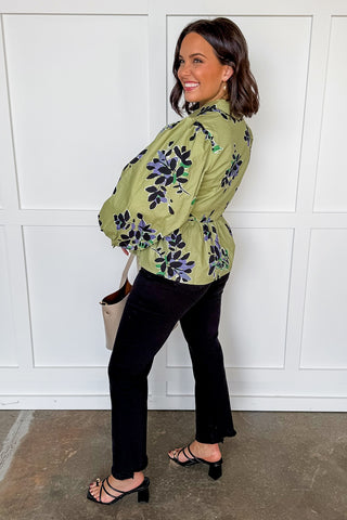 Seasons of Change Floral Peplum Top