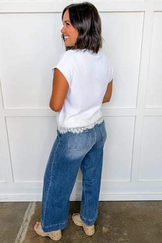 The Darling Days Lace Top in Off White