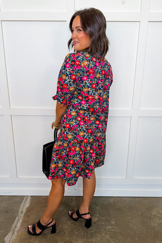The Daphne Dress in Painted Tapestry by Mary Square