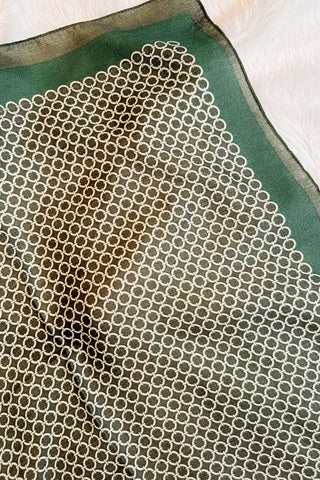 Olive Circle Cotton Bandana Scarf