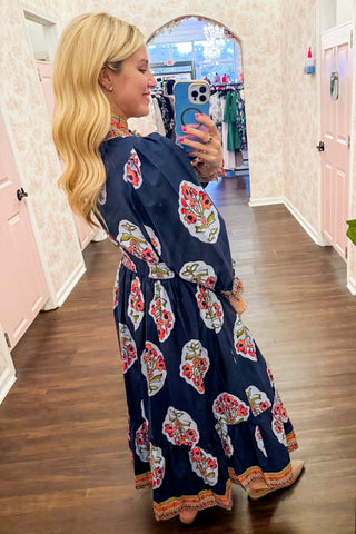 The Juliette Maxi Dress in Midnight