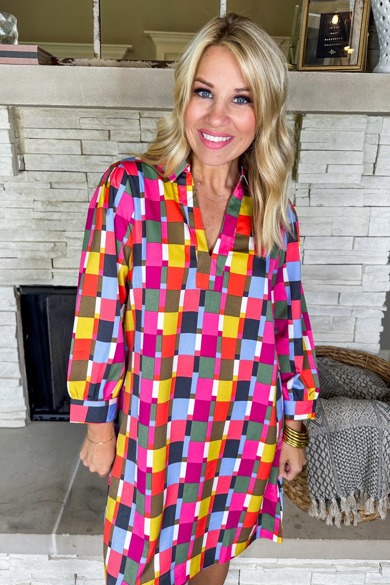 The Charlee Check Me Out Multi Color Dress by Michelle McDowell