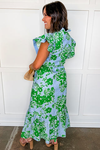 The Southern Bloom Eyelet Midi Dress